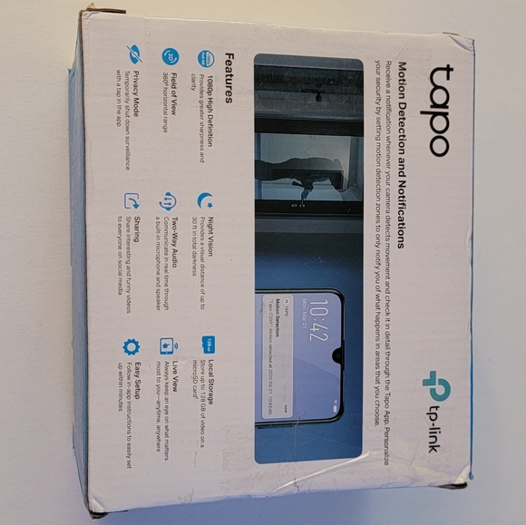 TP-Link Tapo Smart Pan/Tilt Indoor Security Camera, 360° Motion Tracking, 1080p - Picture 15 of 16